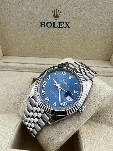 rolex datejust azzurro-blue dial|rolex datejust blue for sale.